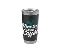 Monstera Before Coffee Giardinaggio Amante del Caffè Monstera Amante Bicchiere termico in acciaio inox doppia parete