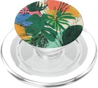 Monstera botanica moderna - Pianta astratta colorata PopSockets PopGrip per MagSafe