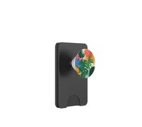 Monstera botanica moderna - Pianta astratta colorata PopSockets PopWallet per MagSafe
