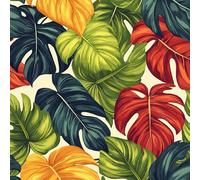 Monstera Colorata Carta da Parati Rimovibile Pianta Foglie Autoadesiva Impermeabile Ispessita Opaco Pellicola Adesivo Mobilia Decorativo Rullo Sticker per Cucina Camera da Letto Bagno 0.45x20 m