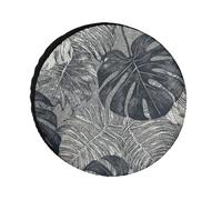 Monstera - Copricerchi per pneumatici con foglie, impermeabile, anti UV, da 26 pollici, per camper, camion, SUV, rimorchio, universale, per tutte le stagioni