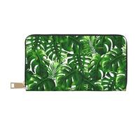 Monstera Deliciosa Banana Palm Pochette Lunga in Ecopelle Chic Elegante Portafogli da Donna per Donne Moderne Porta Carte di Grande Capacità e Tasche Organizzatori Borsa Durevole Borsa Per I Viaggi Di