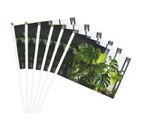 Monstera Deliciosa Banana Palm Print Convenienza Bandiere Palmare Leggero Bandiere Party Parata Eventi Festival Decor