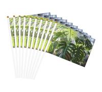 Monstera Deliciosa Banana Palm Print Facilitazione Portatile Bandiera leggera Parata Home Decor Eventi Uso Versatile