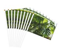 Monstera Deliciosa Banana Palm Print Facilitazione Portatile Bandiera leggera Parata Home Decor Eventi Uso Versatile