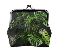 Monstera Deliciosa Banana Palm Print Versatile Portamonete Squisito Mini Portafoglio Carino Cambiamento Sacchetto per ogni occasione