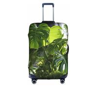 Monstera Deliciosa Banana Palm stampa bagagli coperture protettive maniche bagagli coperture decorative per bagagli, coperture per bagagli con cerniera, Bianco, Small