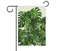 Monstera Deliciosa Bandiere da giardino con palma a banana 30,5 x 45,7 cm, bandiera esterna a doppia faccia bandiera estiva da giardino di benvenuto bandiere da giardino decorazioni stagionali per le