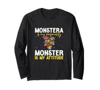 Monstera è la mia personalità Il Mostro è Il Mio atteggiamento giardinieri Maglia a Manica
