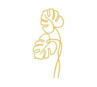 Monstera Leaf Decalcomanie Per Auto Foglia Botanica Vinile Per Bicchiere Portatile Amante Delle Piante Regalo Accessori Per Decorazioni Per Finestre Auto(Yellow,6.6X15CM)