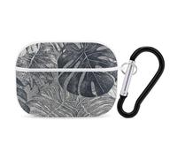 Monstera Leaves - Custodia protettiva per AirPods Pro con anello portachiavi, custodia protettiva rigida per AirPods Pro di seconda generazione, per donne e uomini, facile da aprire, protezione contro