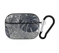 Monstera Leaves - Custodia protettiva per AirPods Pro con anello portachiavi, custodia protettiva rigida in policarbonato per AirPods Pro di seconda generazione, per donne e uomini, facile da aprire
