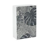 Monstera - Portasigarette con foglie di dimensioni normali, scatola stile teschio, capacità 20, per donne e uomini, perfetto per arrotolare le sigarette