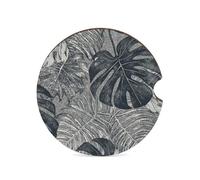 Monstera - Sottobicchieri per auto, 6,6 cm, 1 pezzo, antiscivolo, universali, portabicchieri per auto, set di accessori per interni dell'auto, unisex