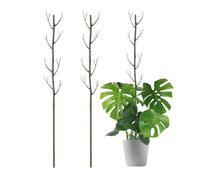 Monstera Support, 3 pilastri impilabili da giardino, pali verticali per rampicanti, lunghezza regolabile, Deliciosa, supporto per muschio verde per vasi da giardino interni ed esterni