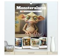 Monsteralarm. Die Invasion der kleinen Quälgeister (hochwertiger Premium Wandkalender 2026 DIN A2 hoch), Kunstdruck in Hochglanz: Sie sind überall und niemand weiß woher sie kommen!