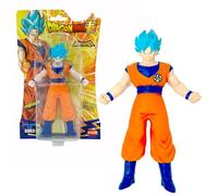 Bizak Monsterflex Goku Blue Super Saiyan Dragon Ball, bambola super estensibile ed elastico, 25 cm, 12 pezzi, per collezionisti adulti e bambini dai 4 anni (64390230)