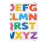 Monsters Abc - Custodia per passaporto e carte di vaccino, in pelle, con lettere dell'alfabeto, per bambini, custodia per passaporto e passaporto, custodia da viaggio essenziale impermeabile