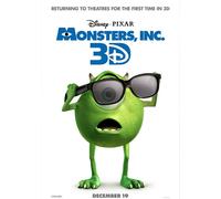 MONSTERS INC 3D 2012 Riedizione Poster Originale Doppio Lato 69x102cm Mike