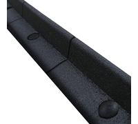 MonsterShop - Bordatura per Aiuole Bordo Prato da Giardino Palizzata Flessibile fino a 70° in Gomma Resistente agli UV Pezzi da 1.2m - Nero - 50 pezzi