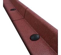 MonsterShop - Bordatura per Aiuole Bordo Prato da Giardino Palizzata Flessibile fino a 70° in Gomma Resistente agli UV Pezzi da 1.2m - Terracotta - 8 pezzi