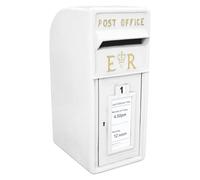 MonsterShop - Cassetta Postale per le Lettere in Stile Britannico Inglese in Ghisa da Esterno Bocchetta Lettere Standard UK - Bianco