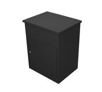 MonsterShop - Cassetta Postale per Pacchi, Cassetta per Pacchetti Sicura con Serratura Montaggio a Parete per Consegna Parcelle Corrieri - Nero