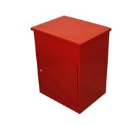MonsterShop - Cassetta Postale per Pacchi, Cassetta per Pacchetti Sicura con Serratura Montaggio a Parete per Consegna Parcelle Corrieri - Rosso