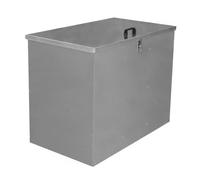 MonsterShop - Contenitore per Mangimi Galvanizzato Anti Corrosione Immagazzinamento Cereali Sementi Semi Agricoli Protegge da Pesti Ratti e Agenti Atmosferici - 3 Scomparti