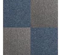 Monstershop - Moquette Pavimento al Metro Quadrotte di Tappeto su Misura Componibile Mattonelle in Tessuto Autoposanti per Interni Set da 40 Piastrelle 50x50cm 10mq - Storm Blu & Grigio Antracite