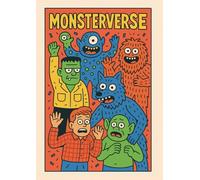 MONSTERVERSE: A Retro Monster Coloring Book Adventure: Creepy, Funny & Weirdly Wholesome Scenes from a B-Movie Monster Universe