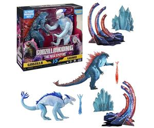 MonsterVerse - Godzilla x Kong, Confezione da 2 statuette articolate, 15 cm, Godzilla vs Shimo, per bambini dai 4 anni in su, MN3041