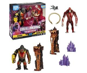 MonsterVerse - Godzilla x Kong, Confezione da 2 statuette articolate, 15 cm, Kong vs Skar King, per bambini dai 4 anni in su, MN3042