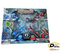 Monsuno battle pack 4pz Lock, Evo Vs Spikelash, Snapclaw giochi preziosi