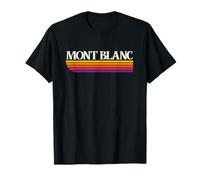 Mont Blanc Francia Retro Graphic Maglietta