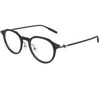 Mont Blanc MB0355O 005, Nero, Plastic, Uomini occhiali 49