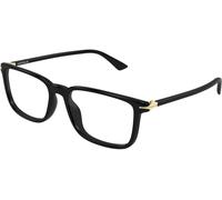 Mont Blanc MB0437O 006, Nero, RECYCLED acetate, Uomini occhiali 56