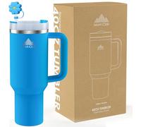 Mont-Clair Borraccia Termica Acciaio Inossidabile Cannuccia - Tazza Termica - Bicchiere Termico - Freddo per 11 Ore - Con Ghiaccio per 48 Ore - 1200ml - Blu