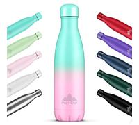 Mont-Clair l'O Borraccia Termica 500ML in Acciaio Inox, Borracce Termiche - 12h di Bevanda Calda e 24h di Bevanda Fredda - Senza BPA, Bottiglia Acqua, Borraccia 500ML - Ciano & Rosa