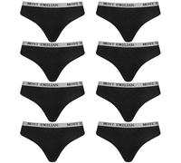 MONT EMILIAN " Colmar " Donna Intima Mutandine Perizoma 8er-Pack Nero Beige
