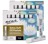 Mont Marte 2 pastelli ad olio extra morbidi di alta qualità, colori vibranti, burrati, versatili per stratificazione e ombreggiatura