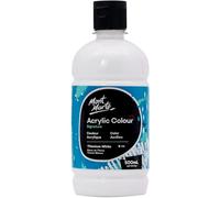 Mont Marte Colori Acrilici-Bianco Titanio, 16,9oz (500ml), Brillante e resistente alla luce con grande opacità, adatta per tela, legno, tessuto, pelle, cartone, carta, MDF e artigianato