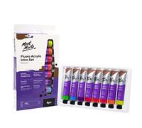 Mont Marte Colori Acrilici - Fluorescenti - 8 pezzi, tubi da 18 ml - Ideale per la pittura acrilica - Colori brillanti e resistenti alla luce con grande opacità - Perfetto per Principianti e Artisti