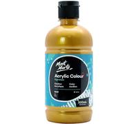 Mont Marte Colori Acrilici-Oro, 16,9oz (500ml), finitura semi-opaca, adatta per tela, legno, tessuto, pelle, cartone, carta, MDF e artigianato