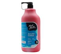 Mont Marte Discovery School Acrilico, Rosso Brillante, 1/2 gallone (2 litri). Ideale per studenti e artisti. Eccellente copertura e rapida essiccazione. Coperchio a pompa incluso