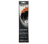 MONT MARTE Gallery Series - Set di pennelli in legno, standard, acrilico, 5 pezzi
