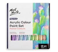 MONT MARTE MSCP1836 - Set di 18 colori acrilici, colori pastello, 36 ml