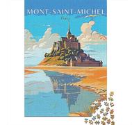 Mont Saint Michel Puzzle Giochi 1000 Pezzi Per Gioco Familiare Arte Interesting Puzzle Adulti Idea Regalo Per 52x38cm/1000pcs