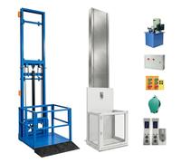 Montacarichi Elettrico 1000kg, Piattaforma Elevatrice Idraulica Totalmente Personalizzabile in Acciaio a C per Magazzino e Casa, Sollevatore Verticale con Doppi Finecorsa
