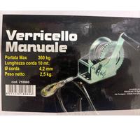 MONTACARICHI VERRICELLO 360 KG PARANCO MANUALE GANCIO ARGANO BARCA 10 MT 35598